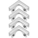 thumbnail image 1 of Juego de 4 abrazaderas de repuesto de acero inoxidable, conector de vidrio en forma de L, parabrisas de vidrio, vitrina, accesorios para acuarios TUNC Sencillez, 1 of 5