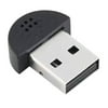 TureClos USB Mini Microphone Driver-Free Mic for Laptop Computer Recording Equipment Device, Black