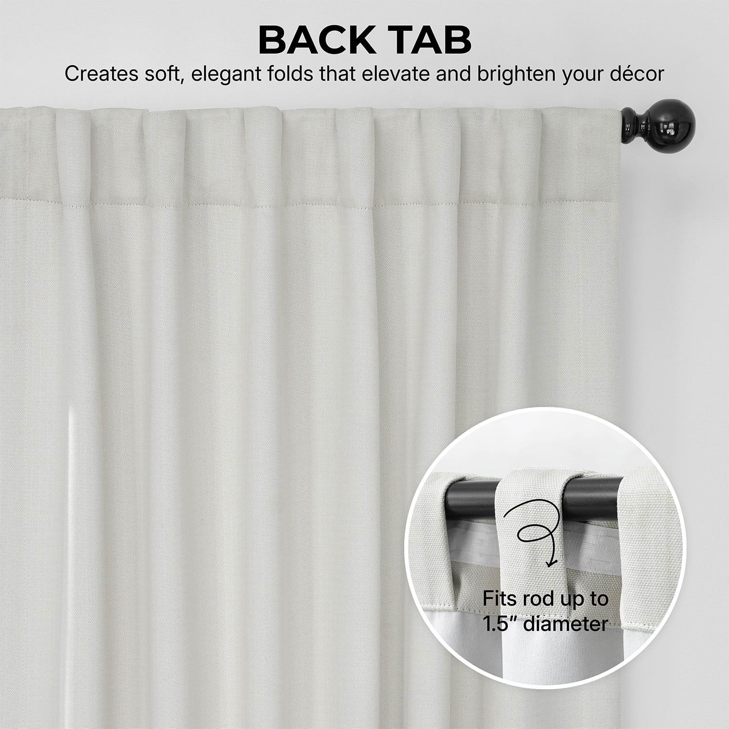 Half Price Drapes Birch Taupe Faux Linen Room Darkening Curtains For Bedroom and Living Room Curtains (1 Panel), Birch, 50W X 120L