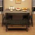 thumbnail image 2 of Kitchen Dining Table Set, Kitchen Table with Upholstered Bench & 2 Chairs, Perfect for Small Apartments, Breakfast Nooks, 2 of 8
