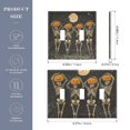 thumbnail image 2 of Yayeee Toggle Light Switch Wall Plate 2-Gang 4.56"x4.48" Decorative Outlet Cover, Beige Halloween Skeleton, 2 of 7
