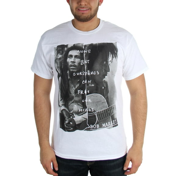 Bob Marley - Free Our Minds Mens T-Shirt In White