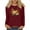 FY1-Wine, variant on Women's Thanksgiving Tops Halloween Pumpkin Graphic T Shirt Long Sleeve Fall T-Shirt Thankful Grateful Blessed Blouses Loose Fit Tunic Top