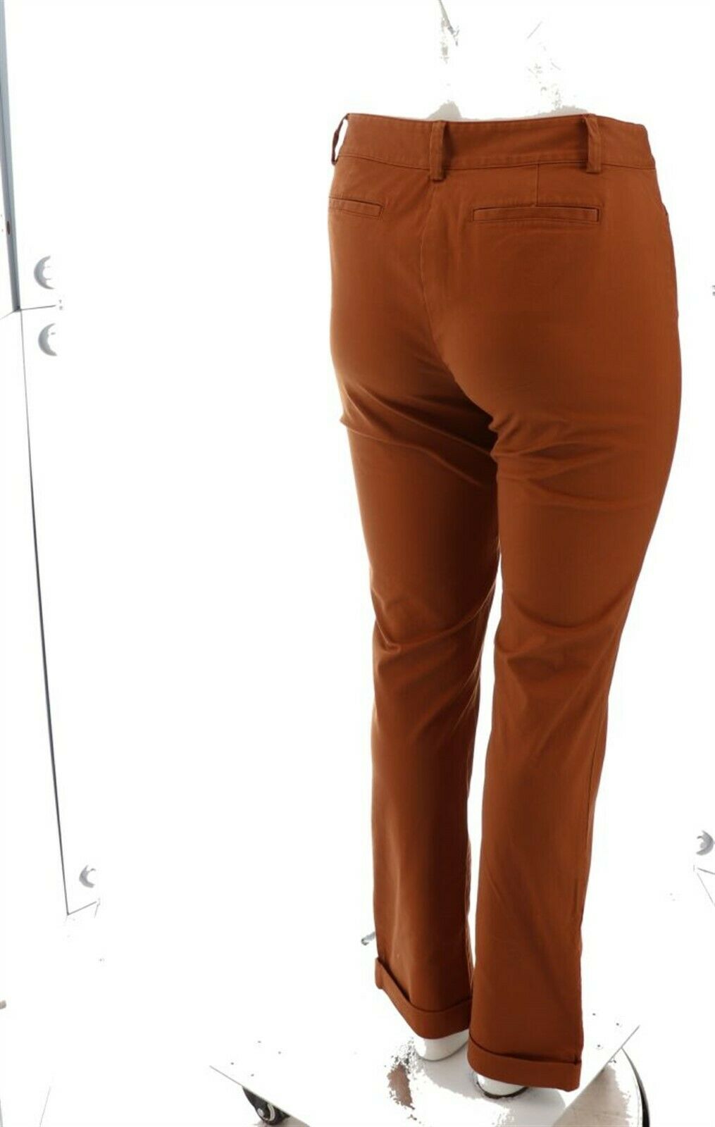Chino Mid Rise Straight Leg Pants 