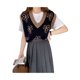 thumbnail image 2 of VISgogo - Chaleco de punto con cuello en V para mujer, diseño de flores a la moda, camisetas sin mangas apiladas VISgogo  moda, 2 of 6