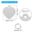 thumbnail image 2 of Uxcell Aluminum Blank Tags 1.4 x 1.2 Inch, Heart Shape Stamping Blanks Pet ID Label with Key Rings, Silver Tone 12Pcs, 2 of 4