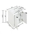 thumbnail image 4 of Manhattan Comfort Malverne 24" Wood Bathroom Vanity Sink in White, 4 of 10
