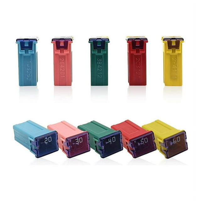 Kit de 10 microfusibles en forma de caja de perfil alto para automóviles (20 A/30 A/40 A/50 A/60 A, 2 piezas cada uno)