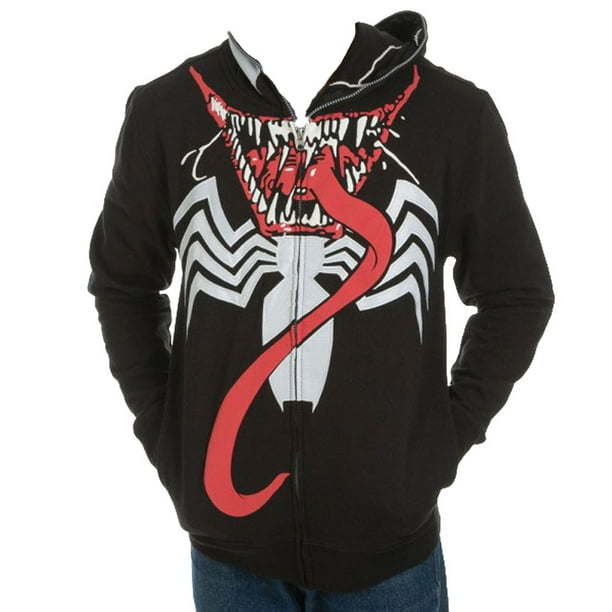 Marvel Venom Full Zip Mask Adult Hoodie Jacket Walmart Com Marvel Venom Full Zip Mask Adult Hoodie Jacket Walmart Com