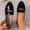 Black, variant on OKBOP Womens Round Toe Flats Shoes Comfortable Slip On Casual British Style Work Shoes