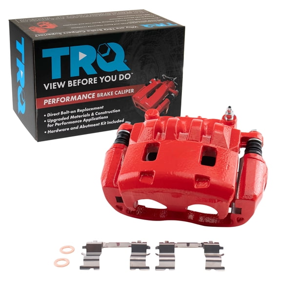 TRQ Front Right Brake Caliper w/Bracket Performance Red Passenger Side Compatible with 2005-2006 Saab 9-2X 2002-2014 Subaru Impreza 2003-2005 Legacy