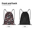 thumbnail image 2 of Hirioo Vintage Skull Casino Print Drawstring Backpack Bag Sport Versatile Sports Backpack for Gym, Travel, Swimming, Beach, 2 of 9
