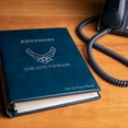 thumbnail image 3 of Air Force Leather Desk Address Book, by Gallery Leather, 9"x7"- Refillable Binder - Acadia Navy, 3 of 8