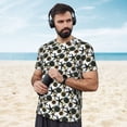 thumbnail image 4 of Wukai Sea ​​Urchin Print Men's Short-Sleeved Mesh T-Shirt,Quick-Dry Short Sleeve Workout T-Shirt-3X-Large, 4 of 8