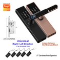 thumbnail image 2 of Biometric Electronic Door Lock Digital Black Smart Lock Tuya App Remote Unlocking Keyless Lock Fingerprint Door Lock ,Smart and Convenient, 2 of 6