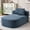 Blue, variant on 67.5" Chaise Lounge Chair Indoor, Oversized Sleeper Sofa Bed with Two Pillows, Upholstered Corduroy Boneless Sofa Reading Chairs, No Assembly Required, Green