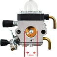 thumbnail image 2 of PET-U Carburetor Replacement for Stihl FS38 FS55 FS55R FS55RC KM55 HL45 KM55R String Trimmer Brushcutter with Fuel Line Kit, 2 of 6