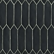 Bedrosians Reine Picket Matte Ceramic Tile 3 x 12, Black (6.9 sq. ft./Case)