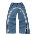thumbnail image 4 of Zszcpp Men Work Pants Retro Street Arc Printed Stripes Long Loose Straight Leg Sports Sweat Trousers Casual Trouser, 4 of 8