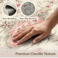 thumbnail image 6 of ODIKA 8'x10' Washable Area Rug Pink Long Vintage Scroll Border Sage Bathroom Runway Bedside for Living Room, Under Sectional, Family , Durable, Non-Slip, 6 of 7