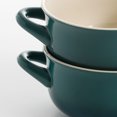 thumbnail image 4 of Crock-Pot 30oz Artisan Stoneware Soup Bowl w/ Handles, 2 Pack, Teal Gradient, 4 of 5