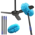 thumbnail image 1 of Nettoyeur de Ventilateur de Plafond 4,5 Pieds - Dépoussiéreur Amovible avec Long Poteau pour Pales de Ventilateur, Plafonds Hauts, Meubles, Stores - Réutilisable, 1 of 7