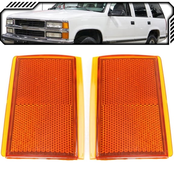EPIC LIGHTING OE Style Halogen Side Markers Upper Assembly Replacement for CHEVROLET 88-93 C K PICKUP 92-93 BLAZER TAHOE SUBURBAN [ GM2556102 GM2557102 5975197 5975198 ] Pair