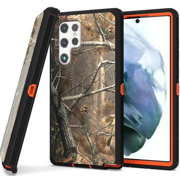 CoverON For Samsung Galaxy S22 Ultra Case, Military Grade Heavy Duty Full Body Phone Cover - Camo