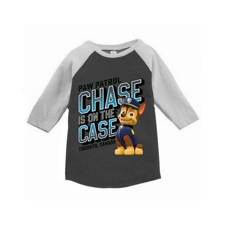

Paw Patrol Chase Is On the Case Toddler Raglan Long Sleeve Shirts - 3T 4T 5T - Toronto Canada Paw Patrol Tee