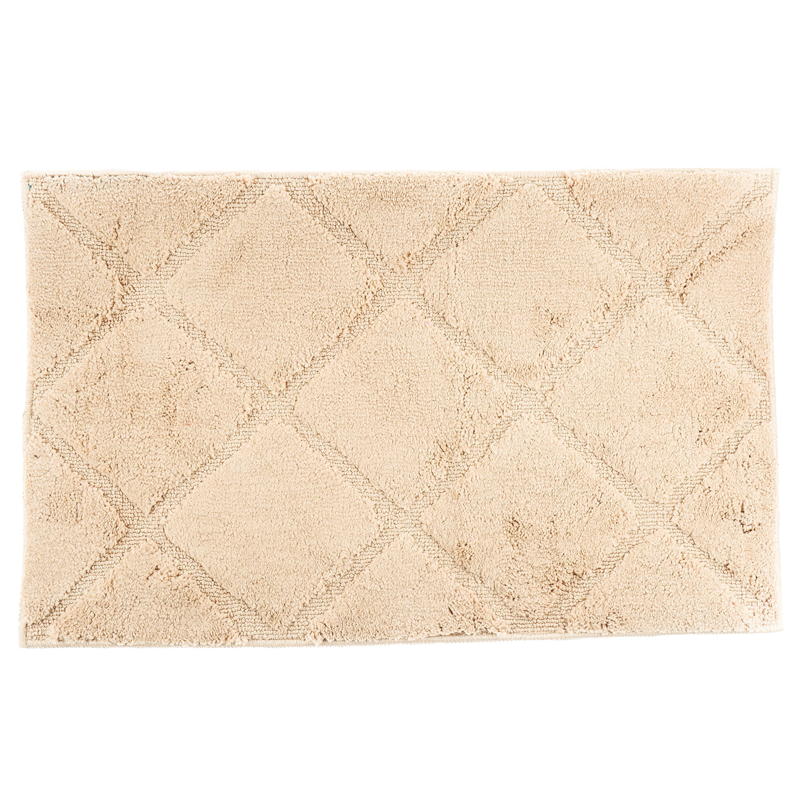 Details about  / Brand New Bathroom Mat White and Brown