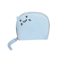 thumbnail image 1 of Purse Fashion Solid Color Cat Leather Change Purse Card ID Bag for Ladies, 1 of 4