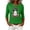 Green, variant on Women's 3/4 Sleeve Breast Health Awareness Rose Ribbon T-Shirt Pumpkin Ghost Long Sleeve Tee Tops October We Wear Rose Shirt Health Halloween Top