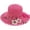 Hot Pink#059, variant on Ladies' Basin Hat Flower Sun Hat Pink Summer Beach Sun Hat Women's Fashionable Sun Protection Wide Brim Foldable Breathable Outdoor Hat for Travel Shopping Park