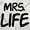 Mrs Life - White, variant on Just Married Newlyweds Cute Matching Men's Big & Tall Crewneck Sweatshirt Brisco Brands 2X