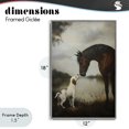 thumbnail image 4 of Stupell Industries Victorian Hound & Horse Companions Gray Framed Giclee Art, 12 x 18, by Petals Prints Design, 4 of 8
