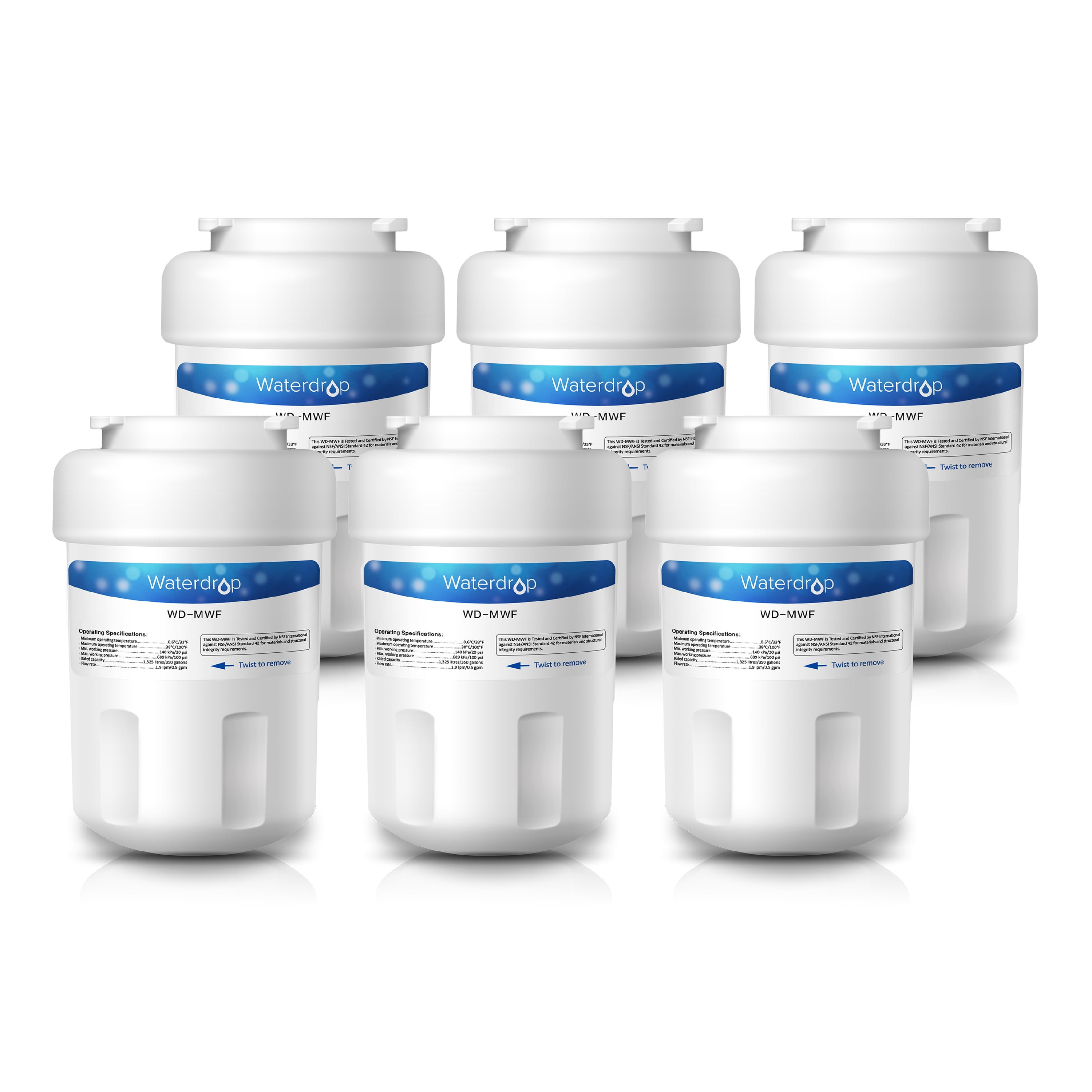 Waterdrop MWF Refrigerator Water Filter, NSF 53&42 Certified