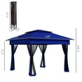 thumbnail image 5 of CoSoTower 11' X 11' Pop Up Canopy, Outdoor Patio Gazebo Shelter with Removable Zipper Netting, Instant Event Tent W/ 114 Square Feet of Shade and Carry Bag for Backyard, Garden, Blue, 5 of 8