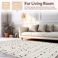 thumbnail image 2 of ODIKA 4'x6' Machine Washable Non-Slip Area Rug, Abstract Animal Inspired Design Spotted Geometric Round Surface High Traffic Rug, Black, 142224, 2 of 7