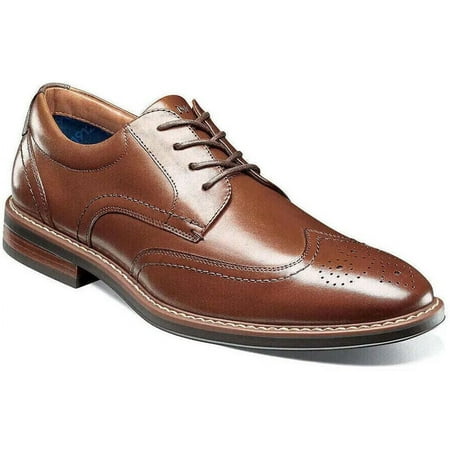 

Men s Nunn Bush Centro Flex Wingtip Oxford Party Shoes Cognac 84983-221