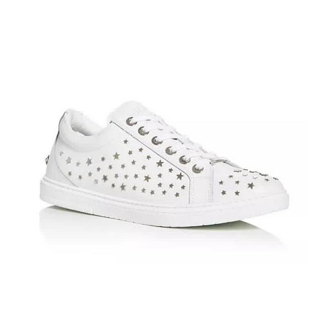 Jimmy Choo Men's Cash Star Embellished Leather Low-Top Sneakers, Brand Size 40 (US Size 7)