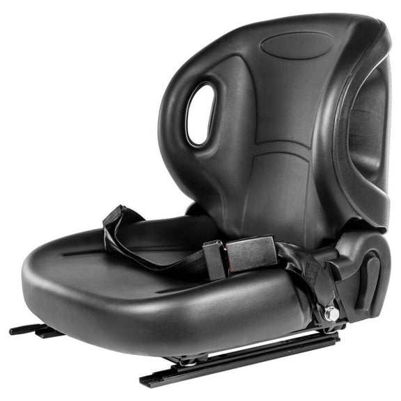 XtremepowerUS Universal Forklift Seat w/ Retractable Safety Belt, Fits Toyota Forklift, Aftermarket, Tractor, Skid Loader, Excavator, Dozer, Backhoe, Telehandler, UTV, ATV