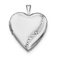 thumbnail image 1 of Médaillon en Forme de Cœur en Argent Sterling Rhodié QLS647 (20mm x 20mm), 1 of 3