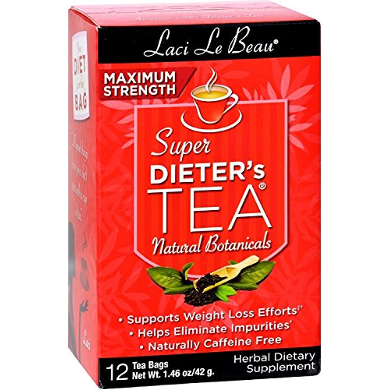 Laci Le Beau Maximum Strength Super Dieters TeaOriginal Flavor12 Ct