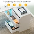 thumbnail image 4 of Tribesigns White L-Shaped Computer Desk with 3 Drawers, 55-Inch Modern Corner Home Office Executive Table with 2 Storage Shelves for Work Study Writing, 4 of 9