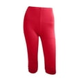 thumbnail image 5 of SMihono Womens Fashion Womens Leggings Fitness Running Solid Sports Yoga Capris Pants 2024 Trendy Summer Autumn Holiday Leggings Yoga Stretch Pants Cargo Capris Red 16, 5 of 5