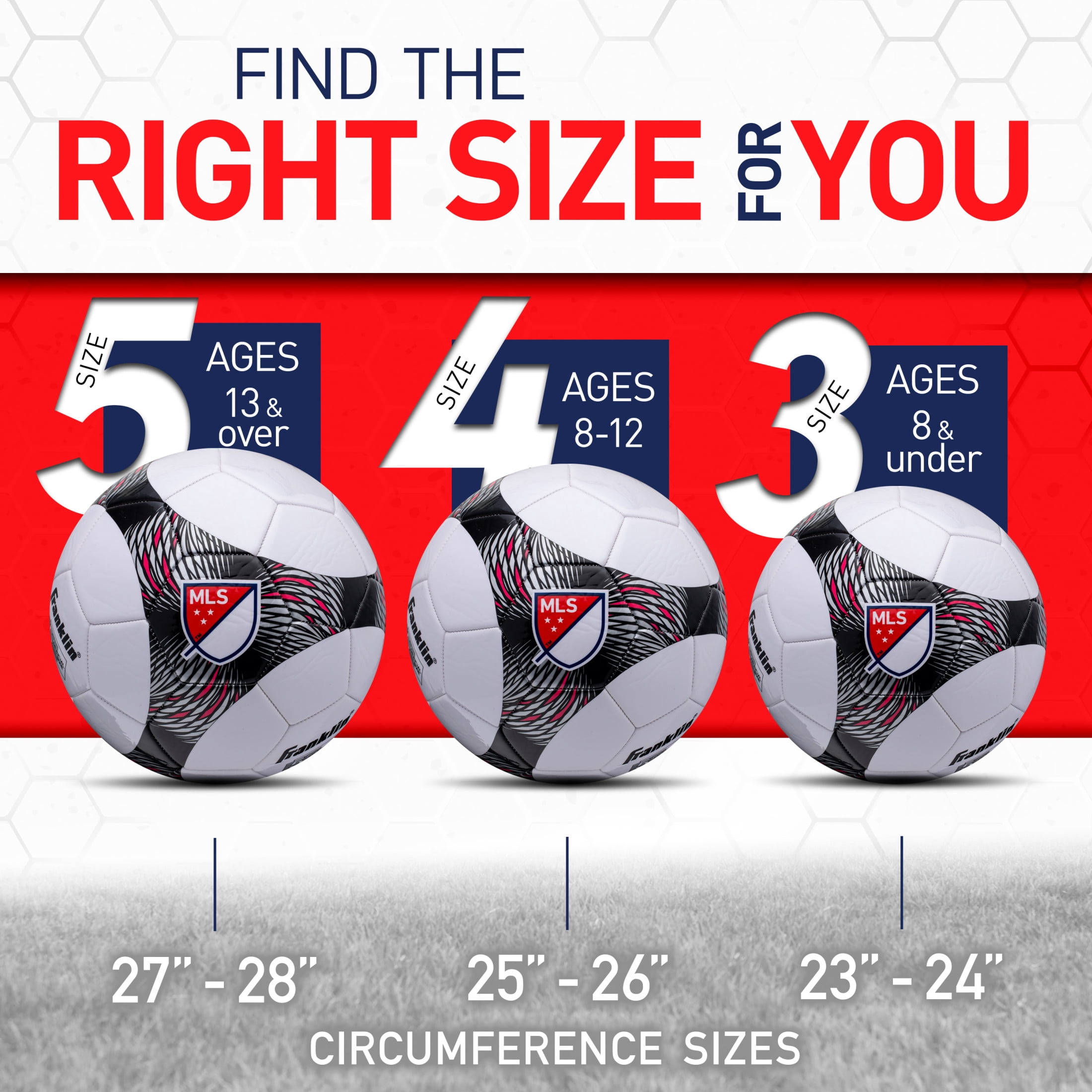 Franklin Sports MLS Pro Vent Kids Soccer Ball - Size 4 Youth Soccer Ball - Soft Cover - Great for Kids and Toddlers - Air Pump Included