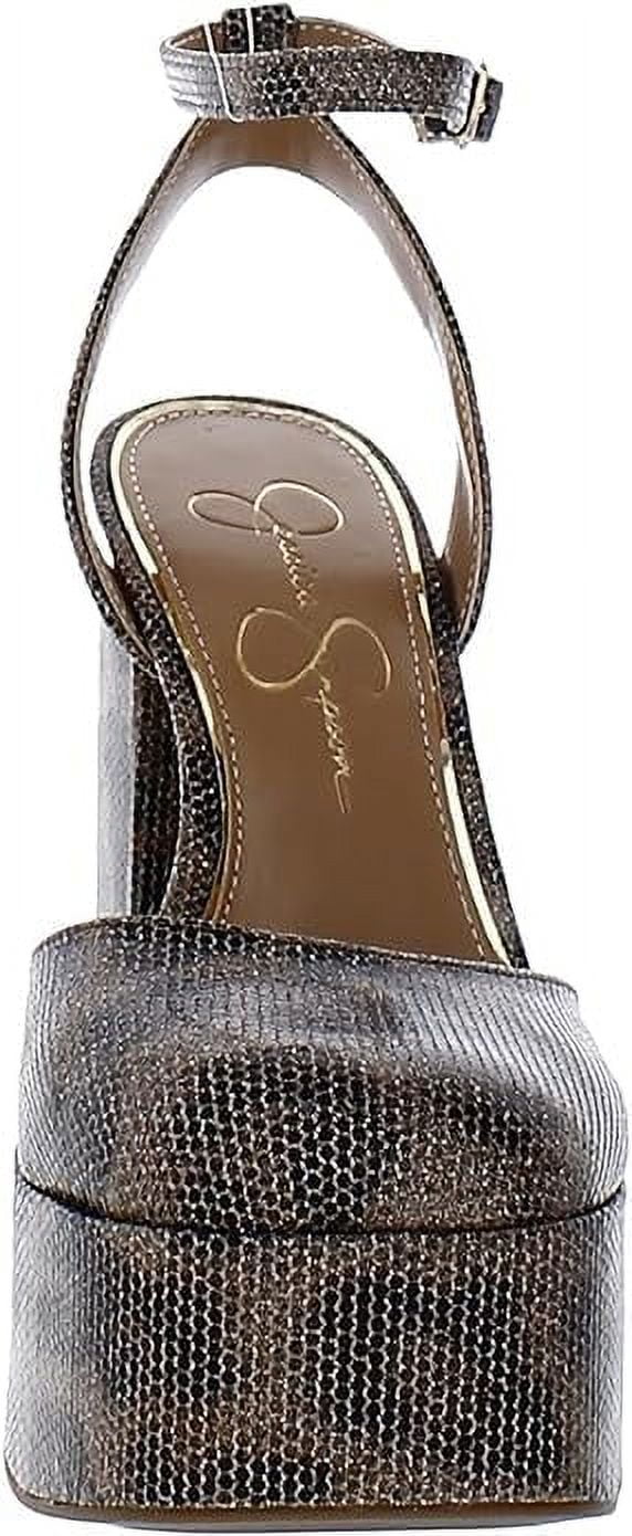Jessica Simpson Sandalo piatto da donna Tylia, nero, 38 EU