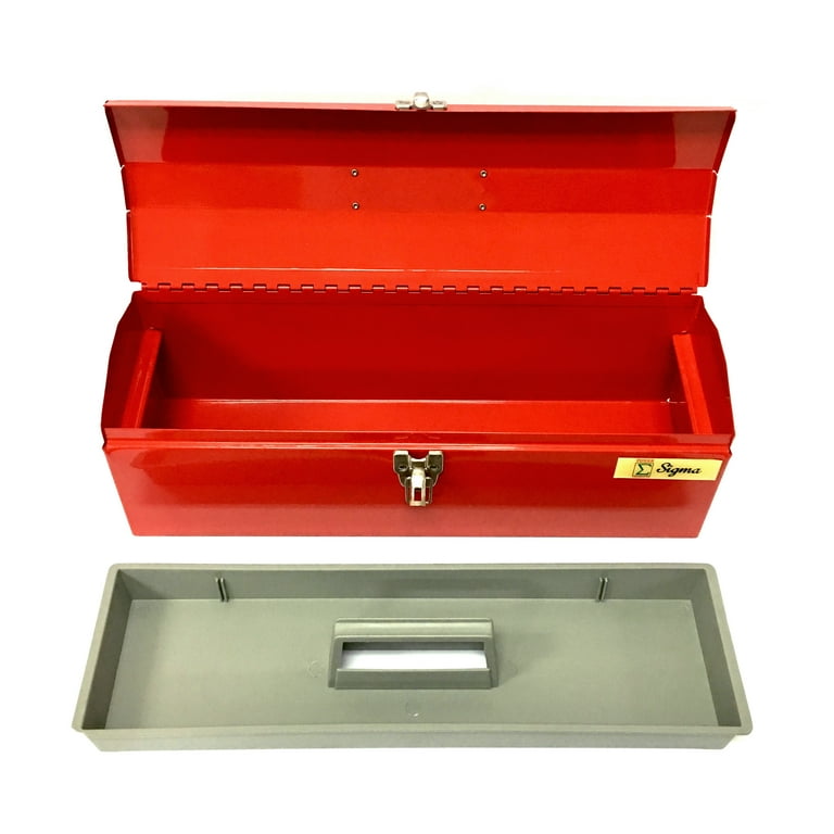 PROTO Tool Box: 19 in Overall Wd, 7 in Overall Dp, 7 in Overall Ht,  Padlockable, Red