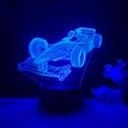 thumbnail image 3 of Modelos de coches de carreras con luz nocturna LED 3D que cambian de color, 3 of 5