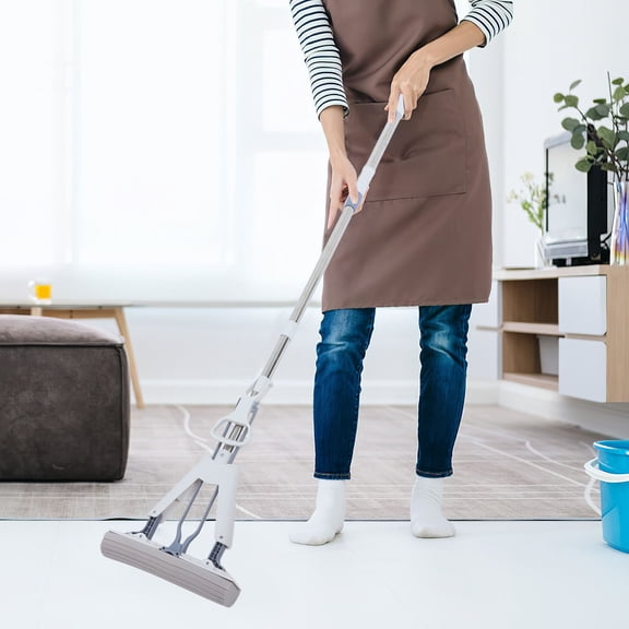 WHAMVOX Cleaner Mop with Washable Pads 128.00X28.00X6.00CM White